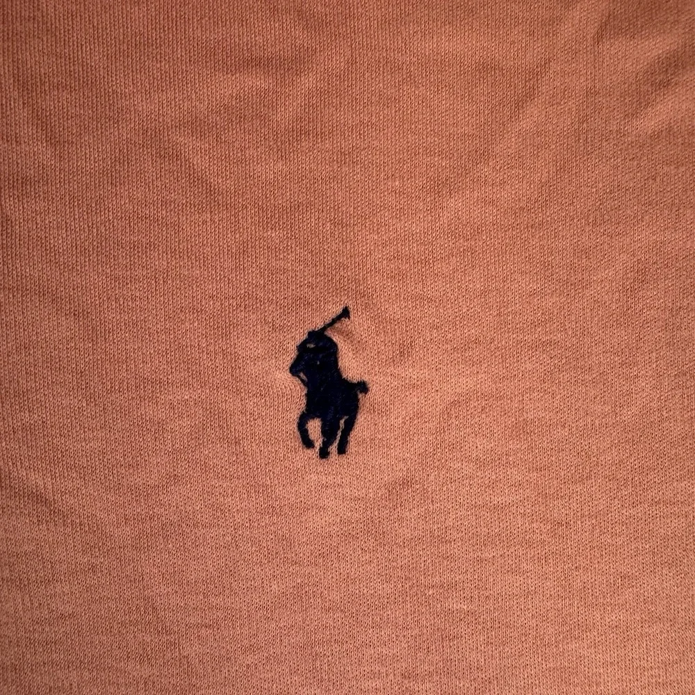 Polo Ralph Lauren Mens Cotton Pique Polo Shirt Size Large Peach Made In USA